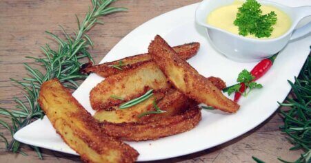 Rezept - Kartoffelspalten mit Mayo