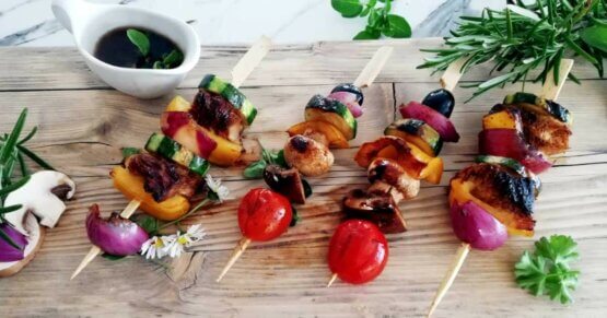 Vegane Grillspieße