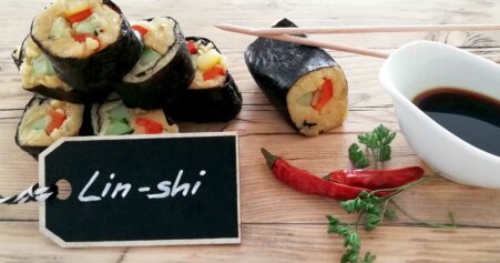 „Linshi“ – Veganes Sushi mit gelben Linsen
