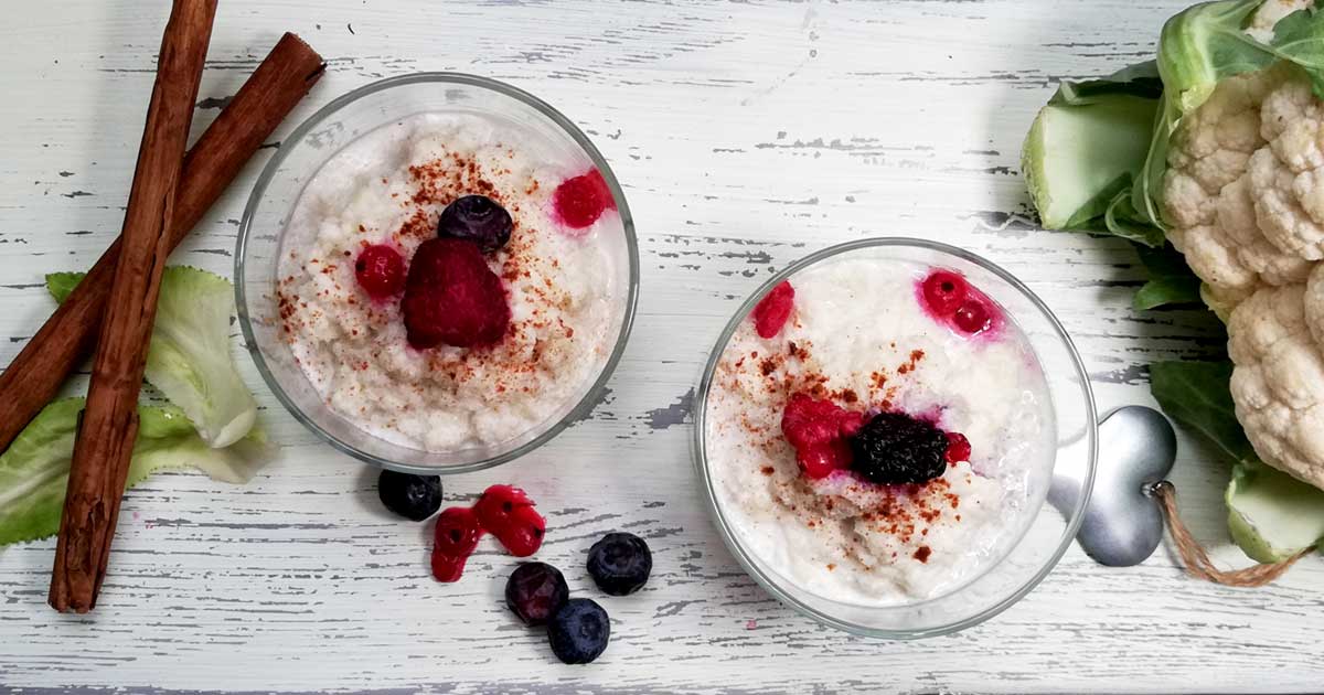 Veganer Blumenkohlmilchreis