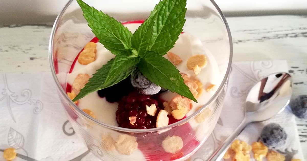Proteinreiches Schichtdessert