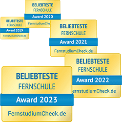Beliebteste Fernschule Awards 2019, 2020, 2021, 2022 und 2023